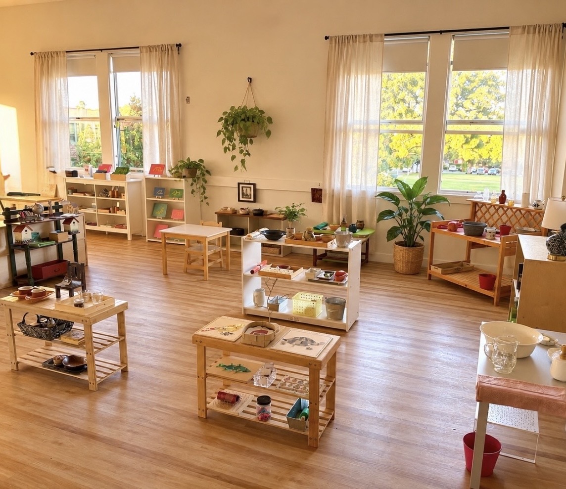 Photograph of Nocalli Montessori’s prepared classroom at Liberty Station